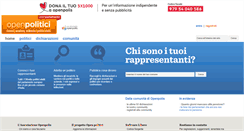 Desktop Screenshot of politici.openpolis.it
