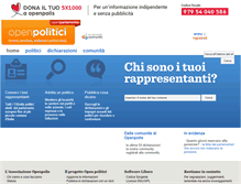 Tablet Screenshot of politici.openpolis.it